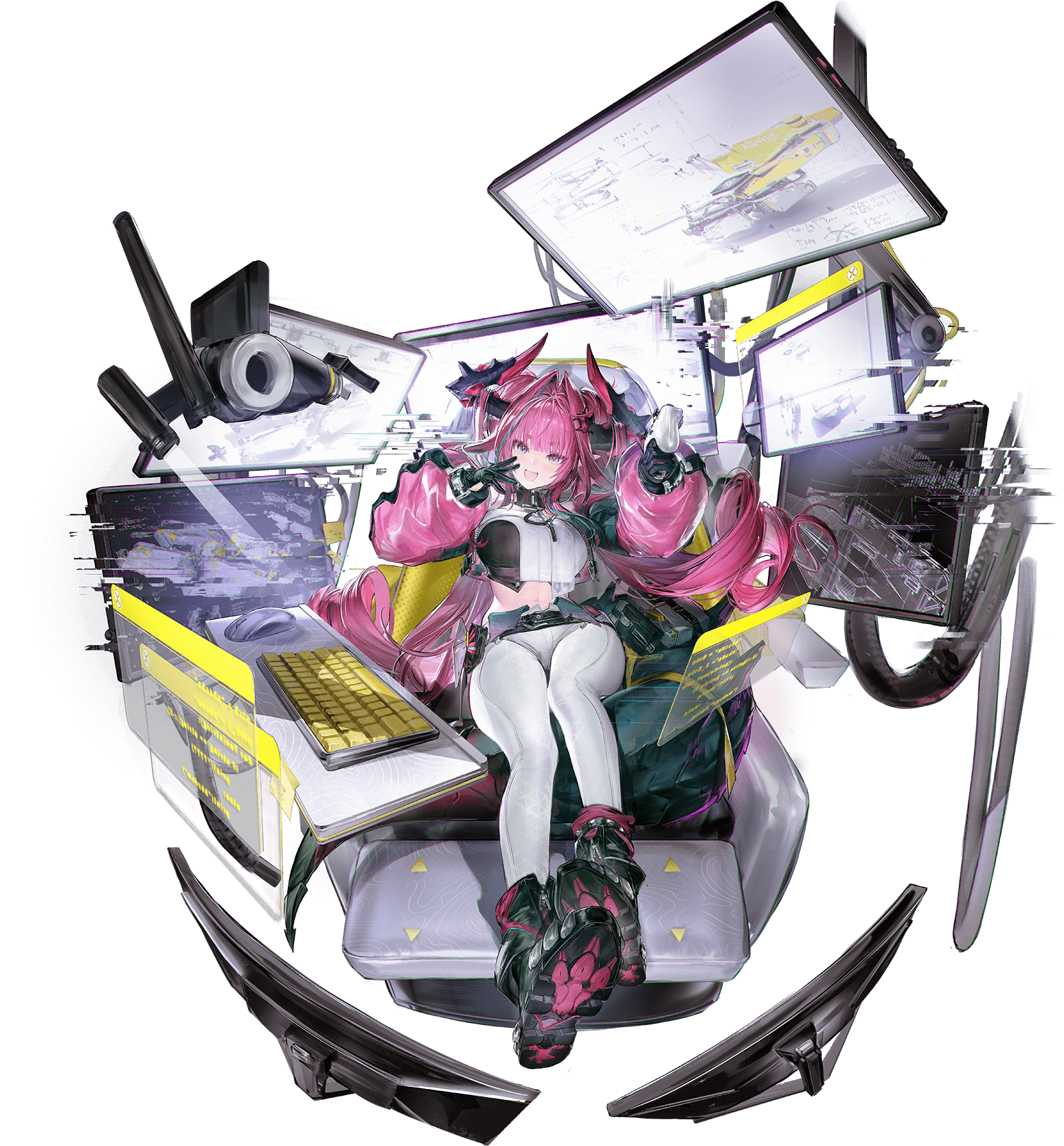 Yvonne - 6-Star Striker Operator Portrait from Arknights Endfield